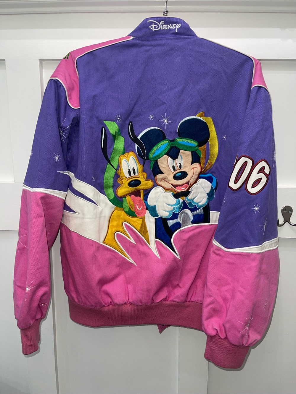 JH Design Vintage Disney Mickey & Friends Daytona 500 Jacket Size Large - Picture 11 of 11